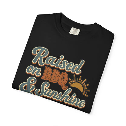 Raised on BBQ & Sunshine Tee — Retro Western Comfort Colors Shirt