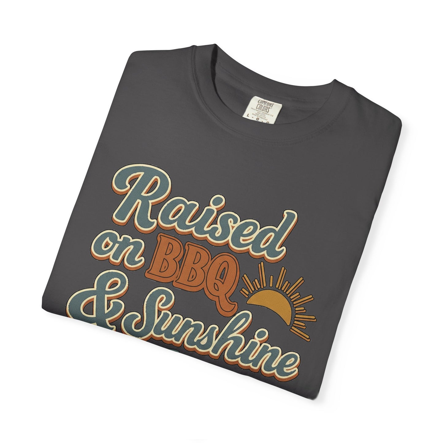 Raised on BBQ & Sunshine Tee — Retro Western Comfort Colors Shirt