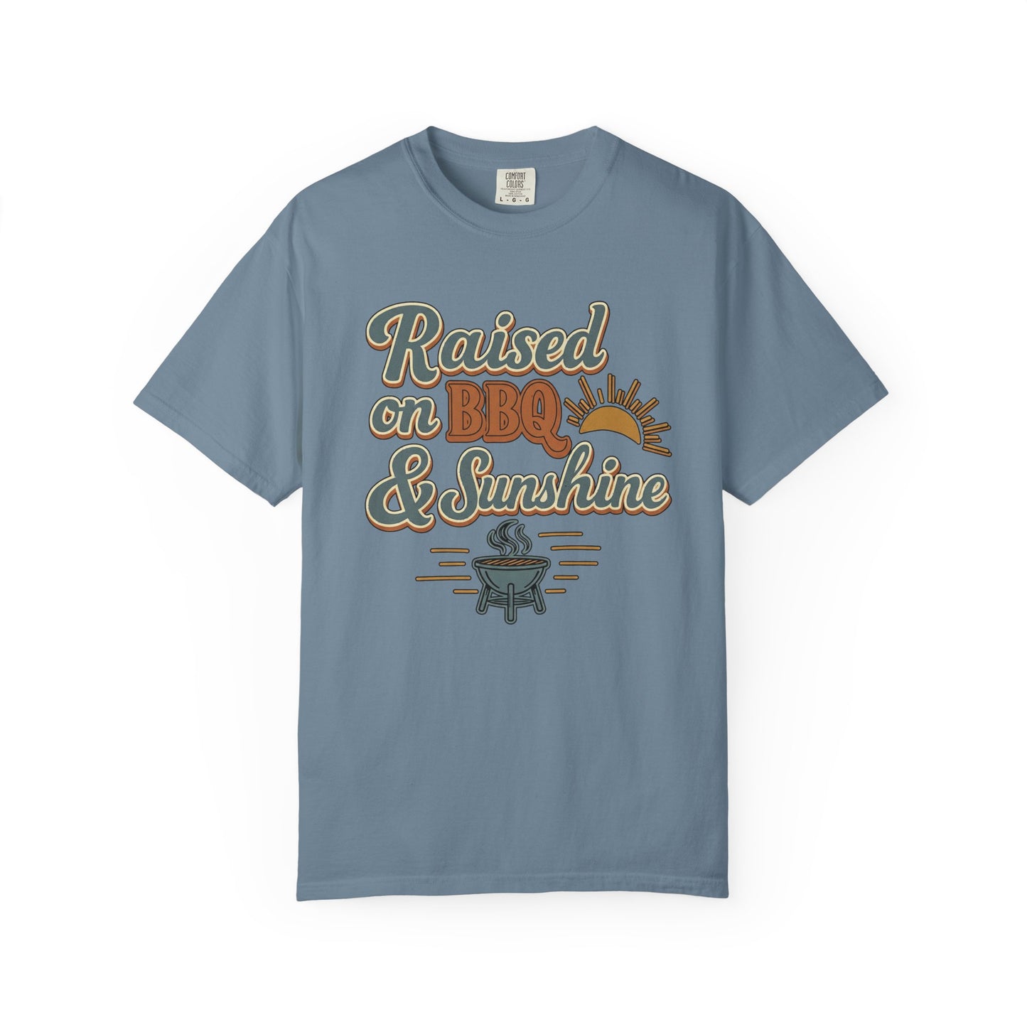 Raised on BBQ & Sunshine Tee — Retro Western Comfort Colors Shirt