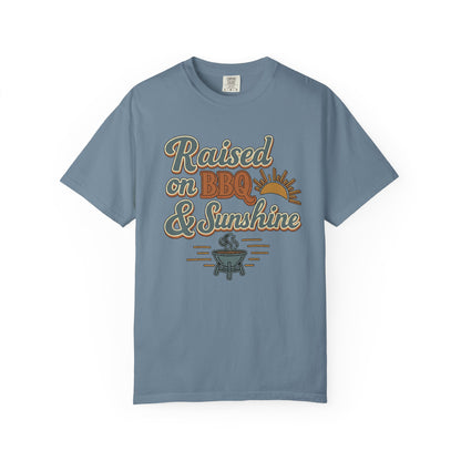 Raised on BBQ & Sunshine Tee — Retro Western Comfort Colors Shirt