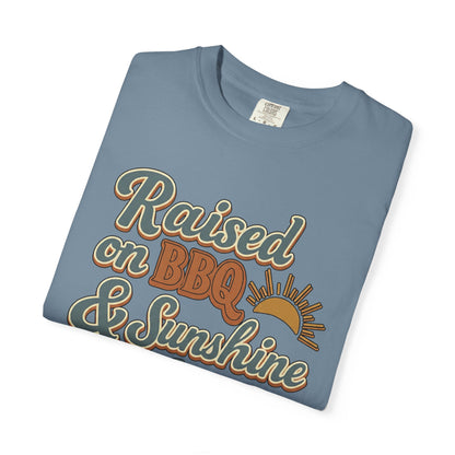 Raised on BBQ & Sunshine Tee — Retro Western Comfort Colors Shirt