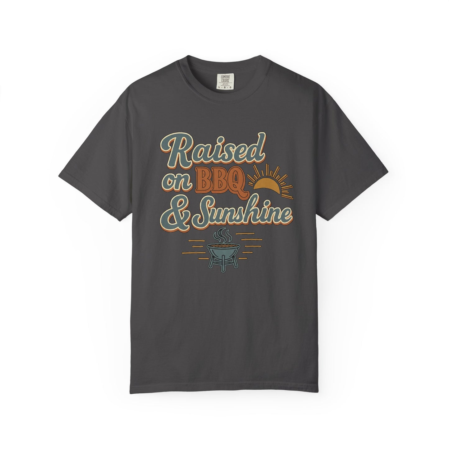 Raised on BBQ & Sunshine Tee — Retro Western Comfort Colors Shirt