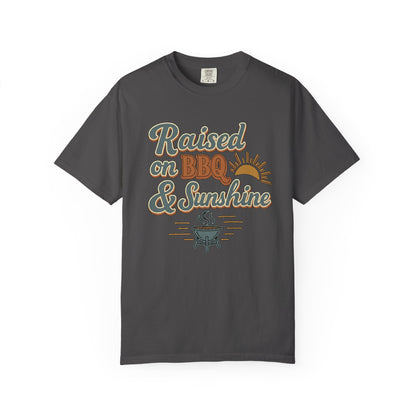 Raised on BBQ & Sunshine Tee — Retro Western Comfort Colors Shirt