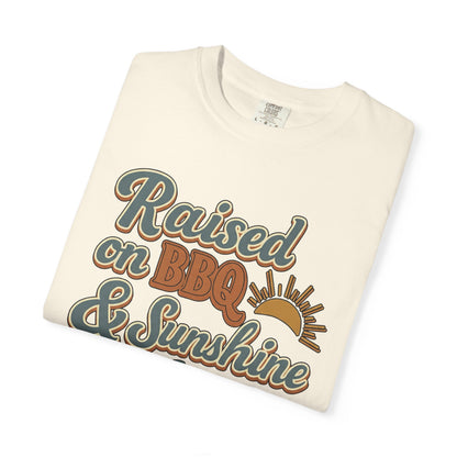 Raised on BBQ & Sunshine Tee — Retro Western Comfort Colors Shirt